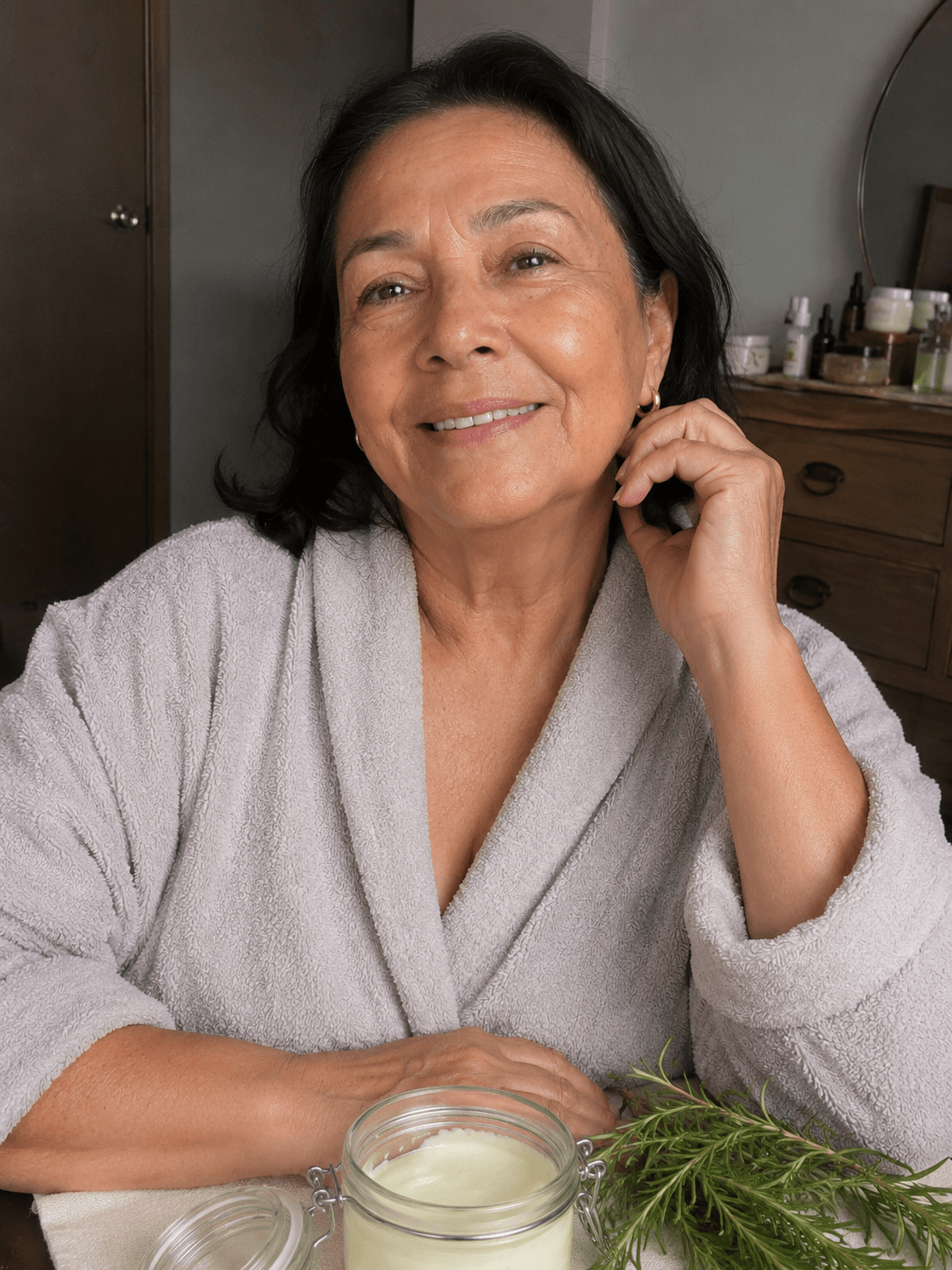 Irma S. con su guía